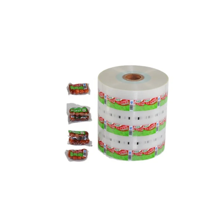 Thermoforming PVDC printed plastic sausage casing food packaging sausage casings film roll