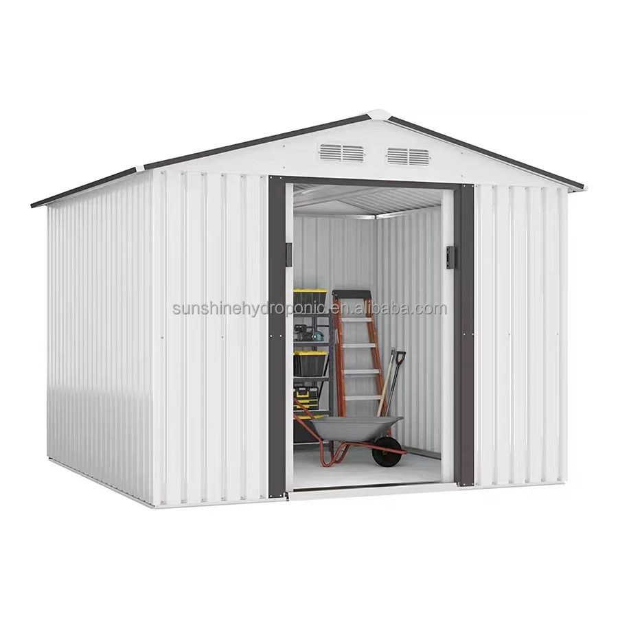 Backyard Garden Patio 6x4 Outdoor Storage Shed Metal Storage House Waterproof Garden Shed for Bike Garbage Tool
