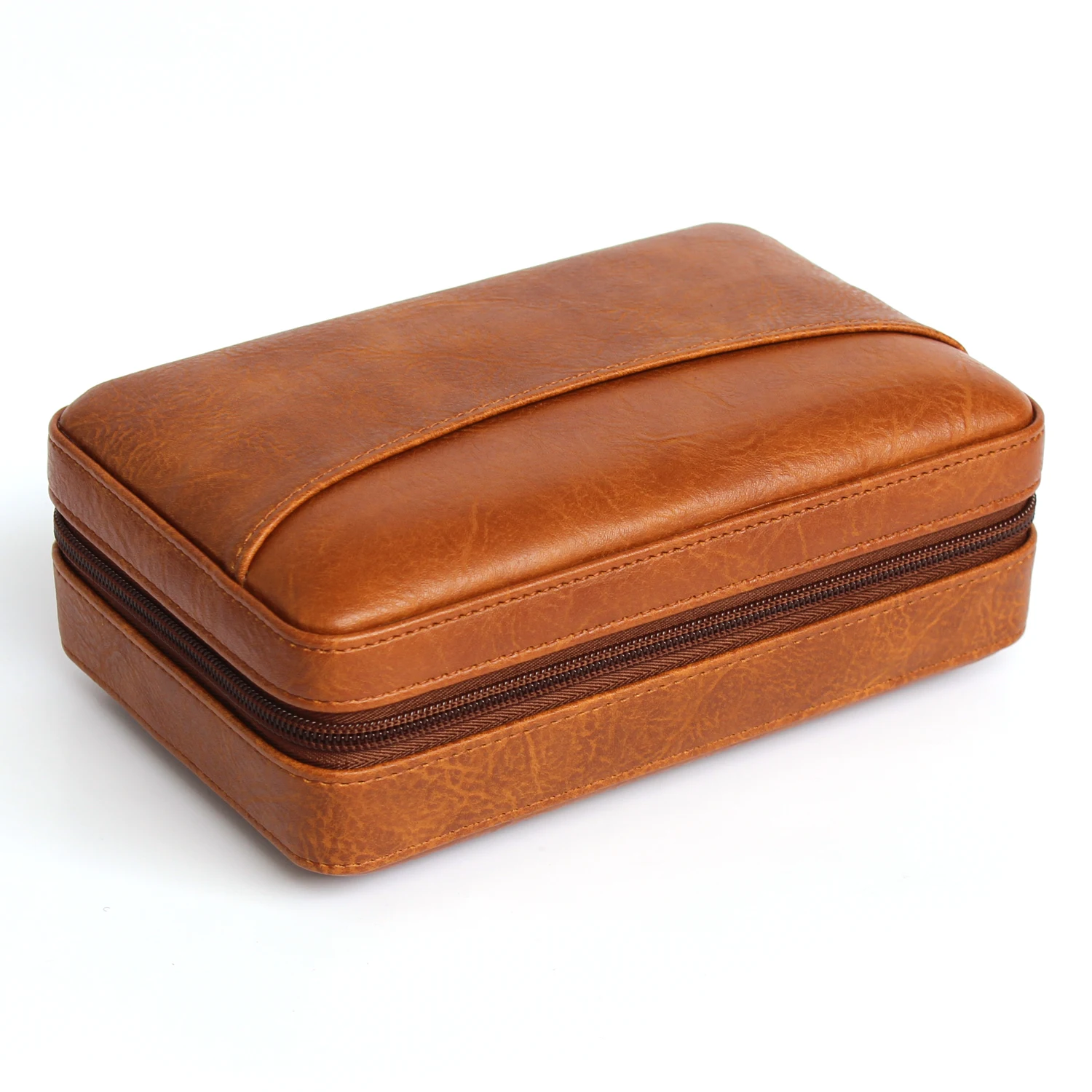Portable Cigar Packaging Case leather cigar humidor portable travel case for cigars