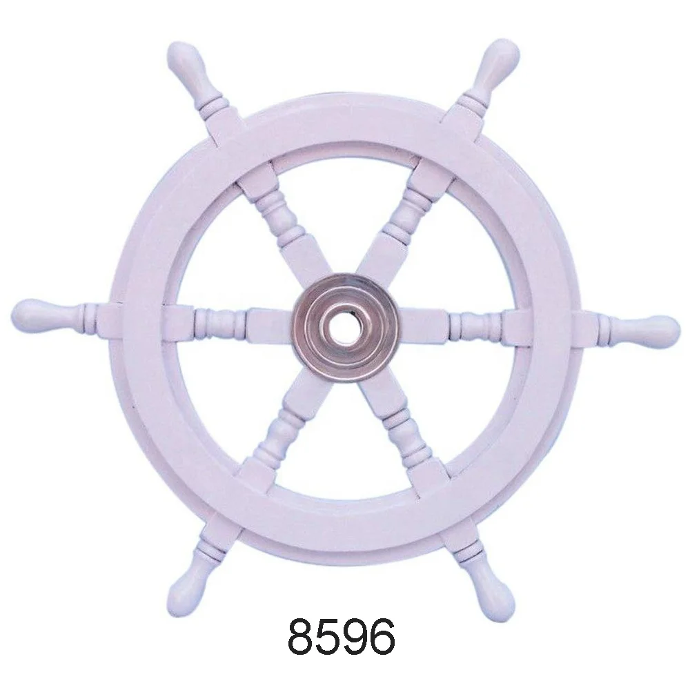 Natural White Color Ship Wheel With Hub And Many Design Ship Starring Wheel For Export Sale And Manufacturing Made in india