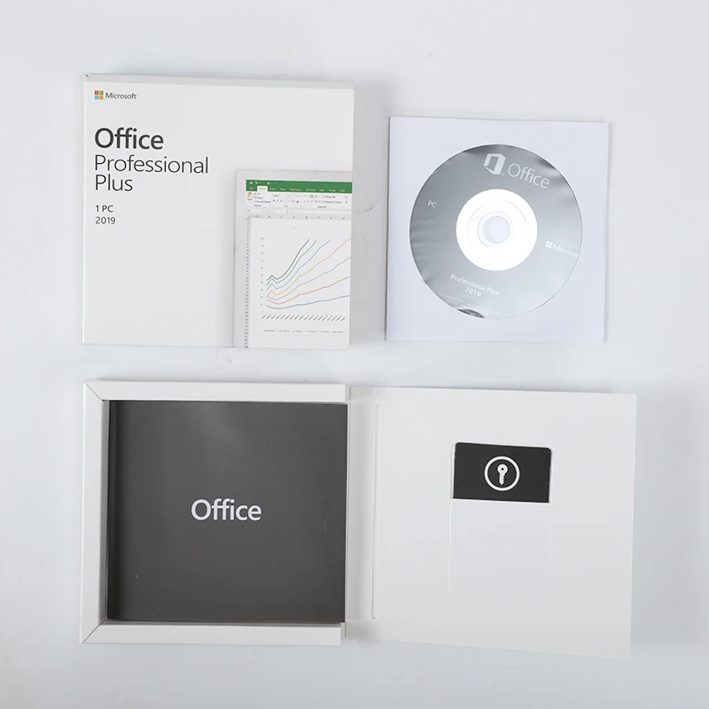 Оптовая продажа 2019 Профессиональный офис Pro Plus Полный комплект DVD Бесплатная