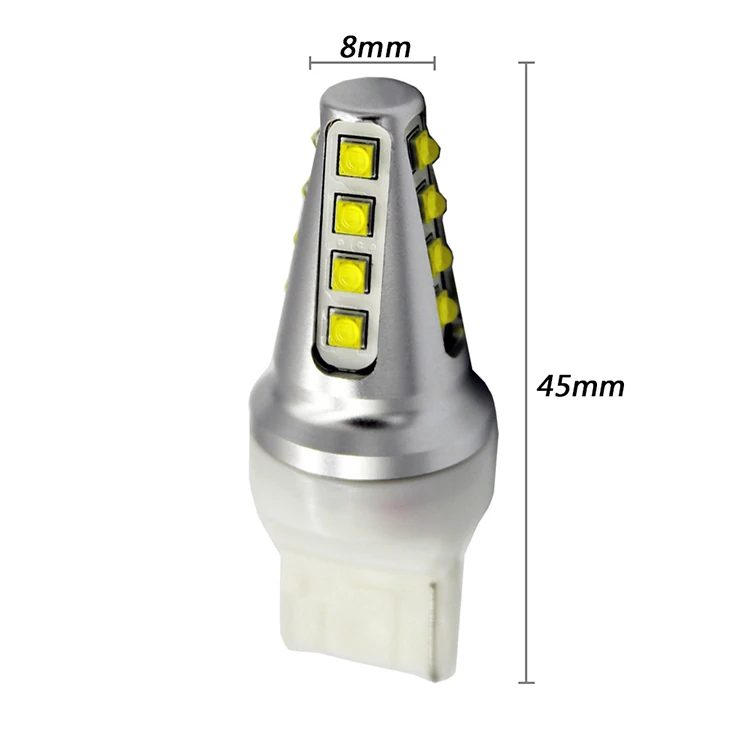 1157 BAY15D P21/5W LED Brake Light Shorter Size 360 Bulb 12V 24V T20 T25 7443 3157 LED Stop Light Red Blue Yellow Auto Led Lamp