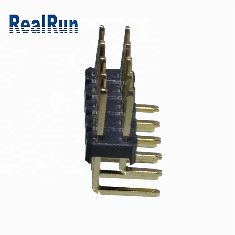 Двухрядный штыревой разъем 90 градусов 2,54 мм для разъема PCB