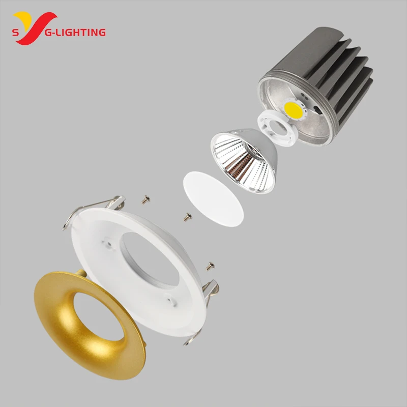 Household LED downlight embedded deep anti glare no main lighting living room wall washing light cob spotlight