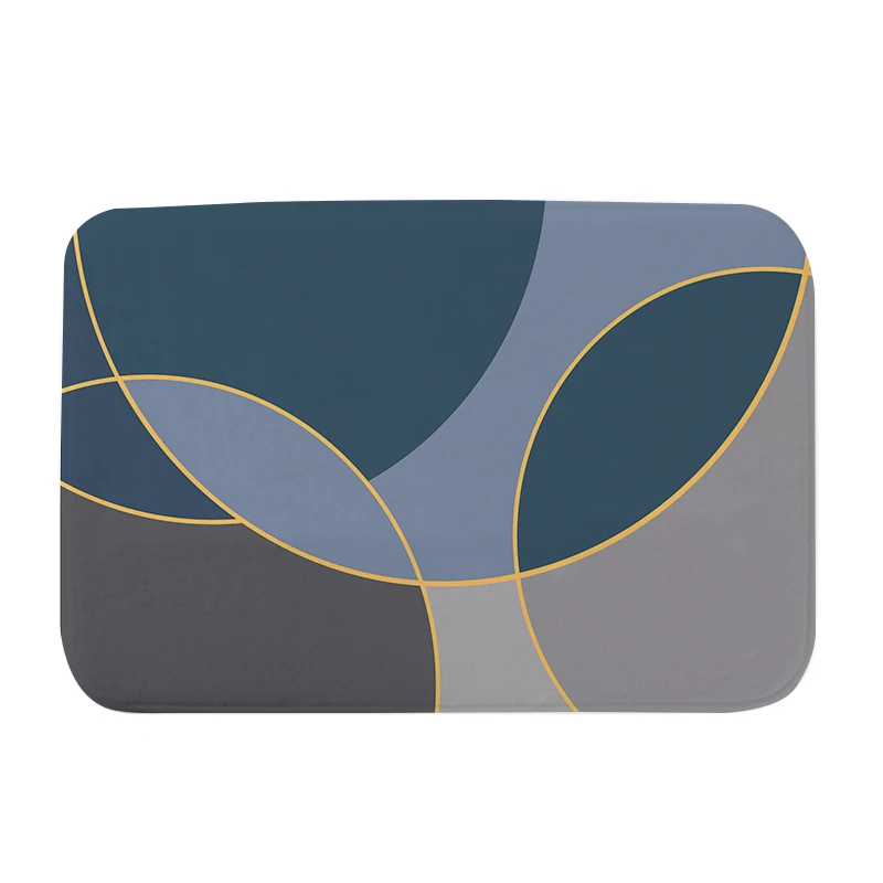 Wholesale Rug Cartoon Style Cat Zebra Pebble Print Living Room Velvet Home Mat Orange Doormat Water Absorber For Room Children