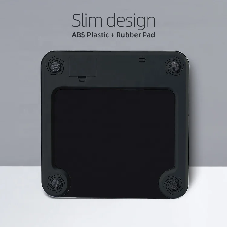 New International Body Weight Scale Black Glass Platform Digital Body Balance Fat Weighing Smart Scale With App