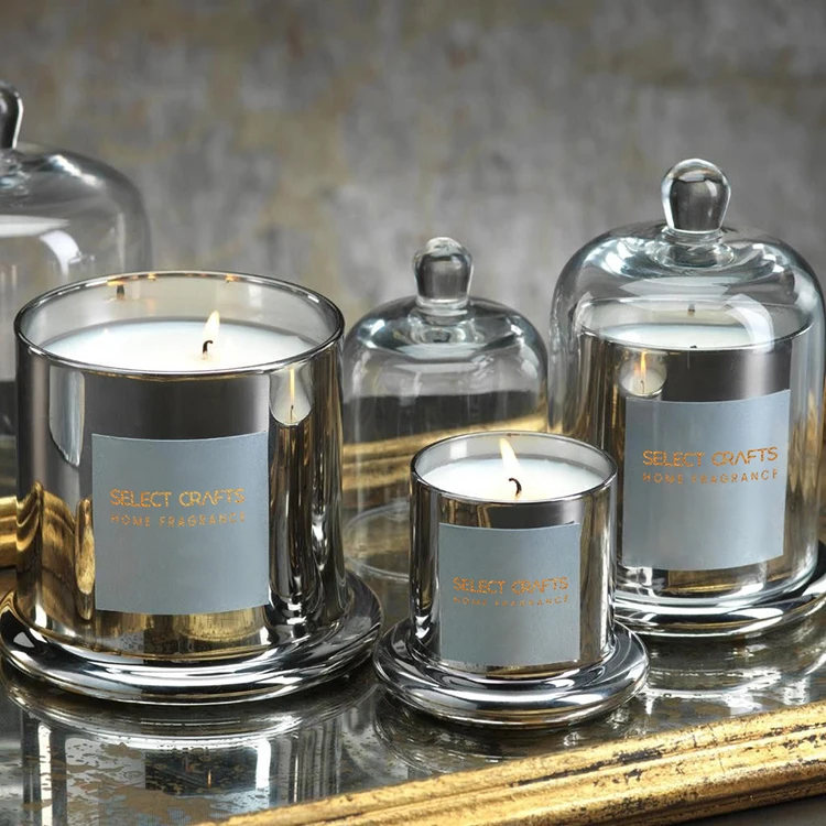 Domed Cover Jar Candle Soy Wax Bell Glass Custom Luxury Gifts Natural Scented Wedding Home Decoration OEM Custom Fragrance 150g