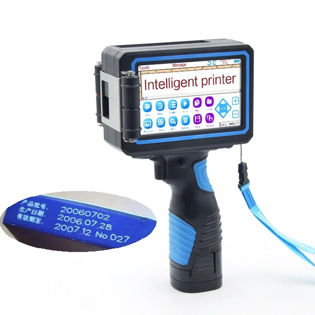 Promotional Serial Number Exp Date Code Portable Handy Thermal Ink Jet Batch Coding Machine Printer With Original Ink Crartridg