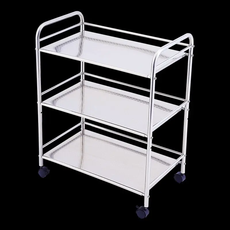 Home Kitchen Shelf Stainless Steel Storage Rack Floor-to-ceiling Black Paint Three-layer Vegetable Shelf Shelf