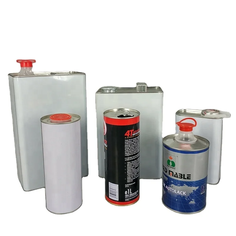 Metal Engine Oil Tins Customized Motor Oil Tinplate Cans