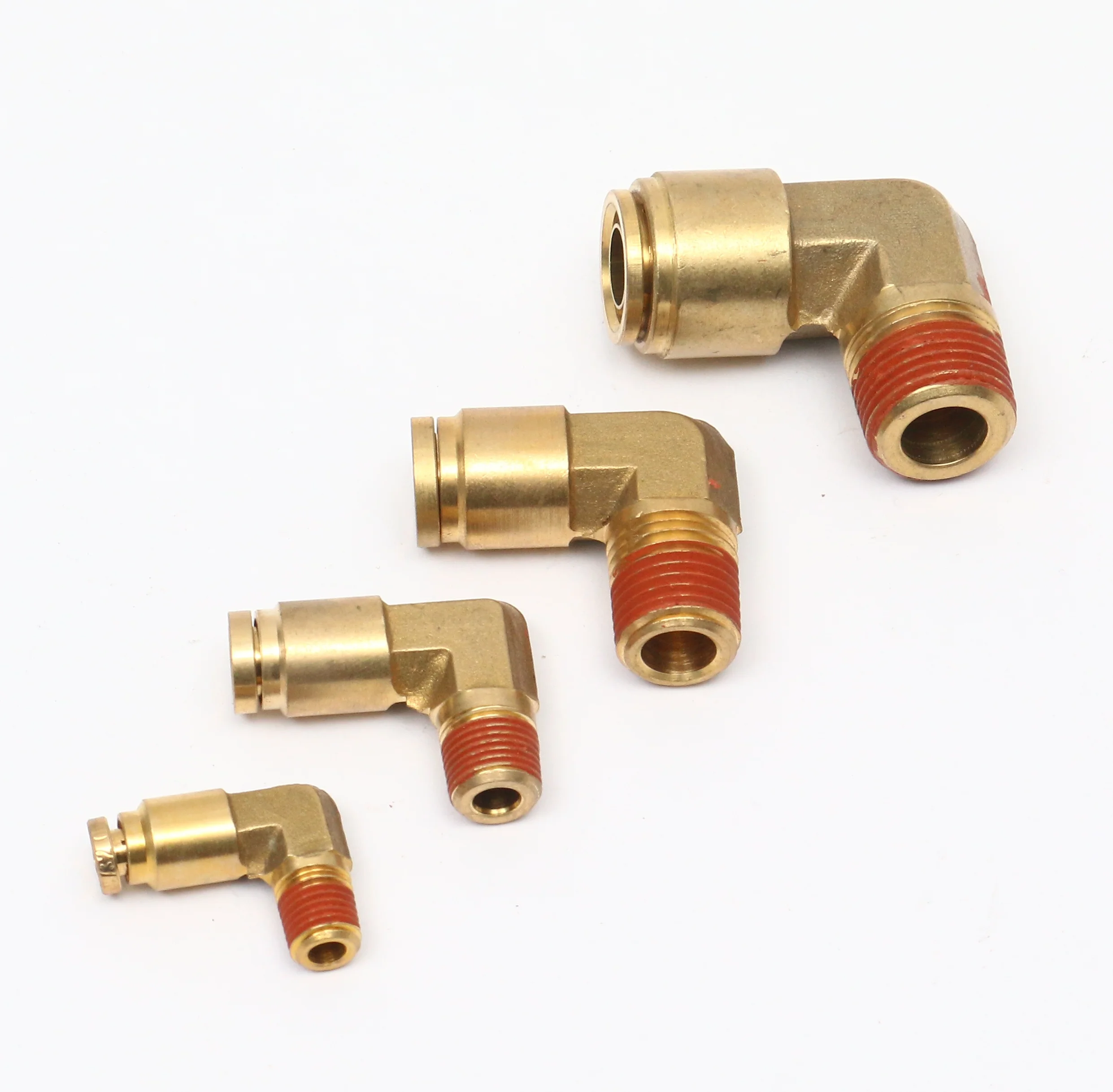 Brass elbow 90 degree fixed Male NPT brake fittings dot copper connector copper brass fitting