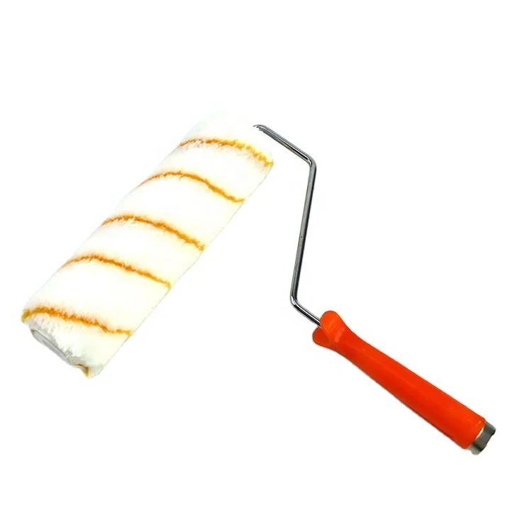 American Style Polyester with Yellow Stripes Refill Paint Acrylic Roller Brush for Wall Painting