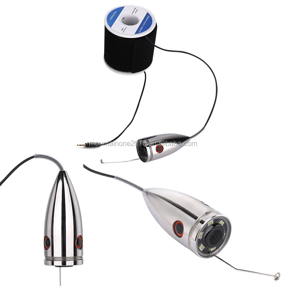 4.3 Inch 15M 1000tvl ip68 waterproof  Underwater Fishing Video Camera Kit with 6 PCS White LED Lights for river fishing