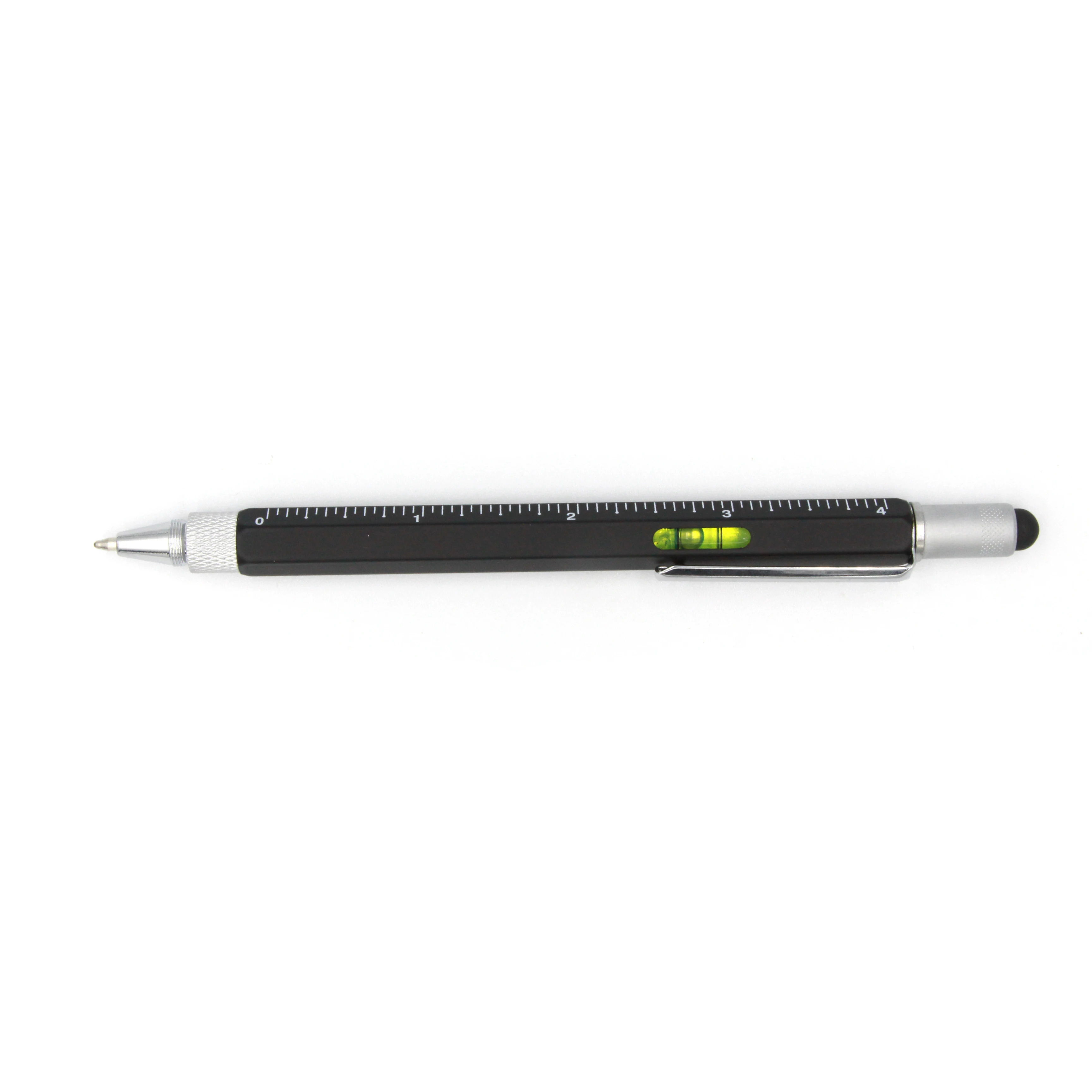 2021 Promotional Gift Metal Multi Tool Pen with Stylus Ballpen Ruler Level Screwdriver Factory Direct