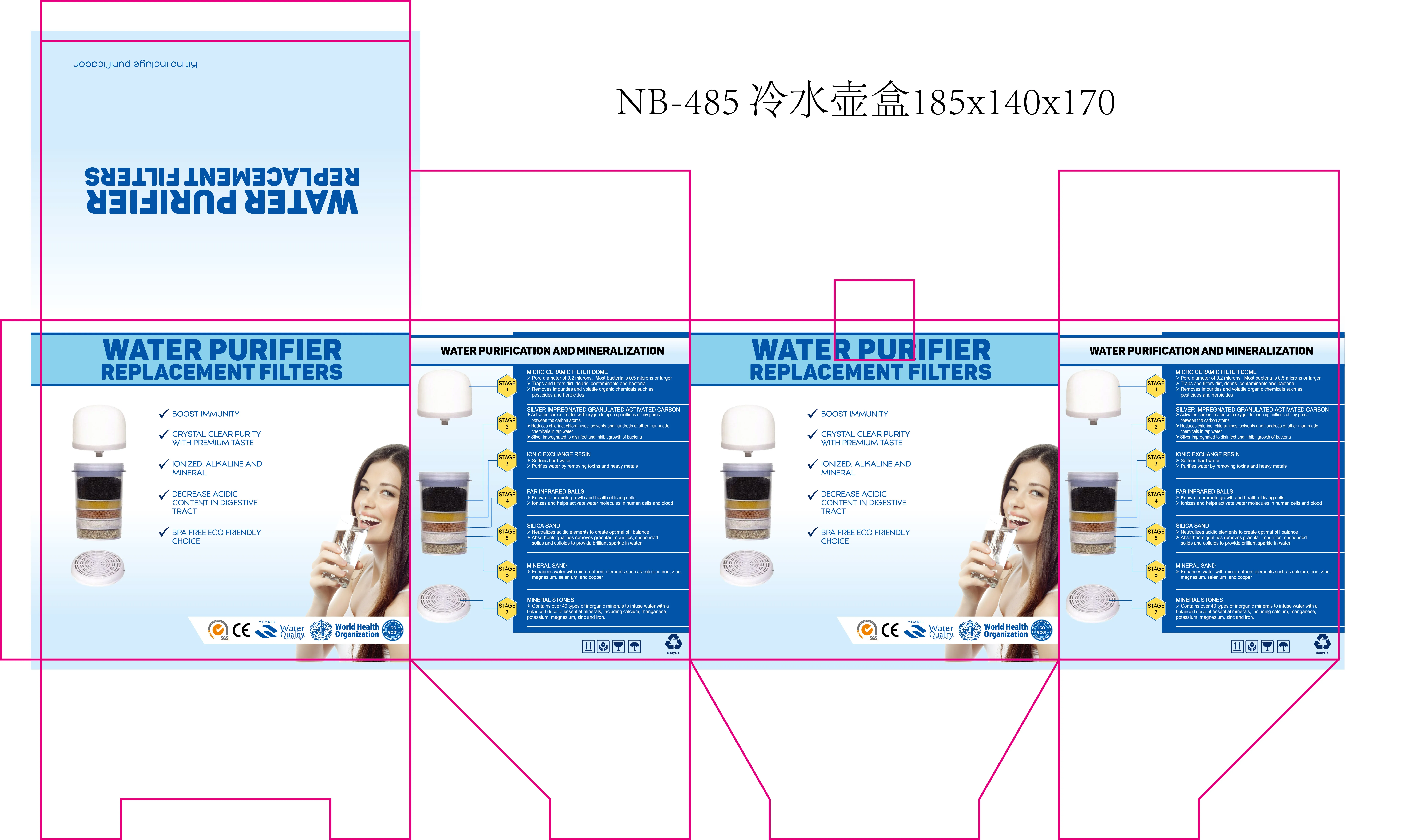 3 in i set Dome Ceramic Water Filter Remove Bacteria Virus For Mineral Water Pot water filter cartridge purifier mineral pot