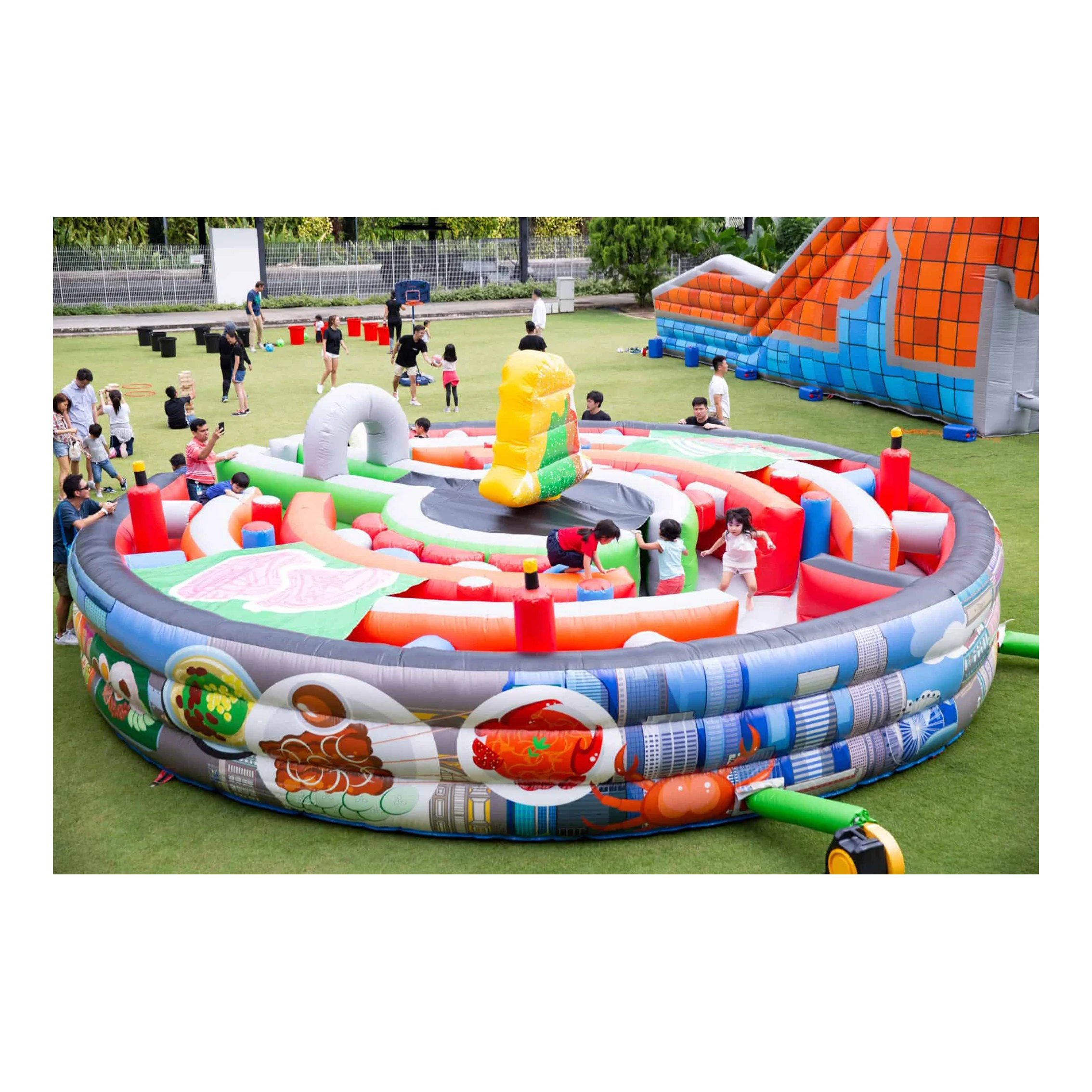 Hawker Centre Maze Castle Kids Inflatable Bounce House for park party