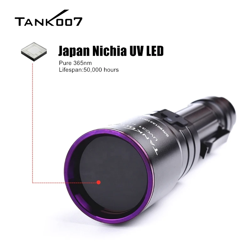 Tank007 UVC31 NDT UV torch 365nm uv flash light rechargeable ultraviolet Fluid Leak detection linterna industrial uv NDT torch