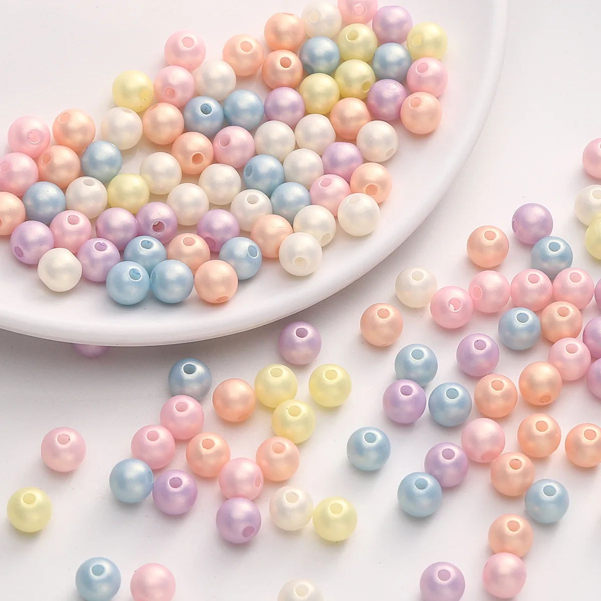 Fantasy 8mm Color  Handmade DIY Beads Loose Plastic Scattered Bracelet Necklace Jewelry Acrylic decorative beads