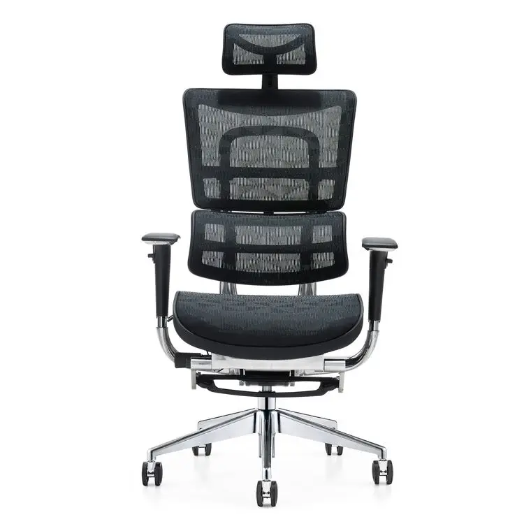 high back swivel tilting chair with headrest mesh office ergonomic chair with footrest