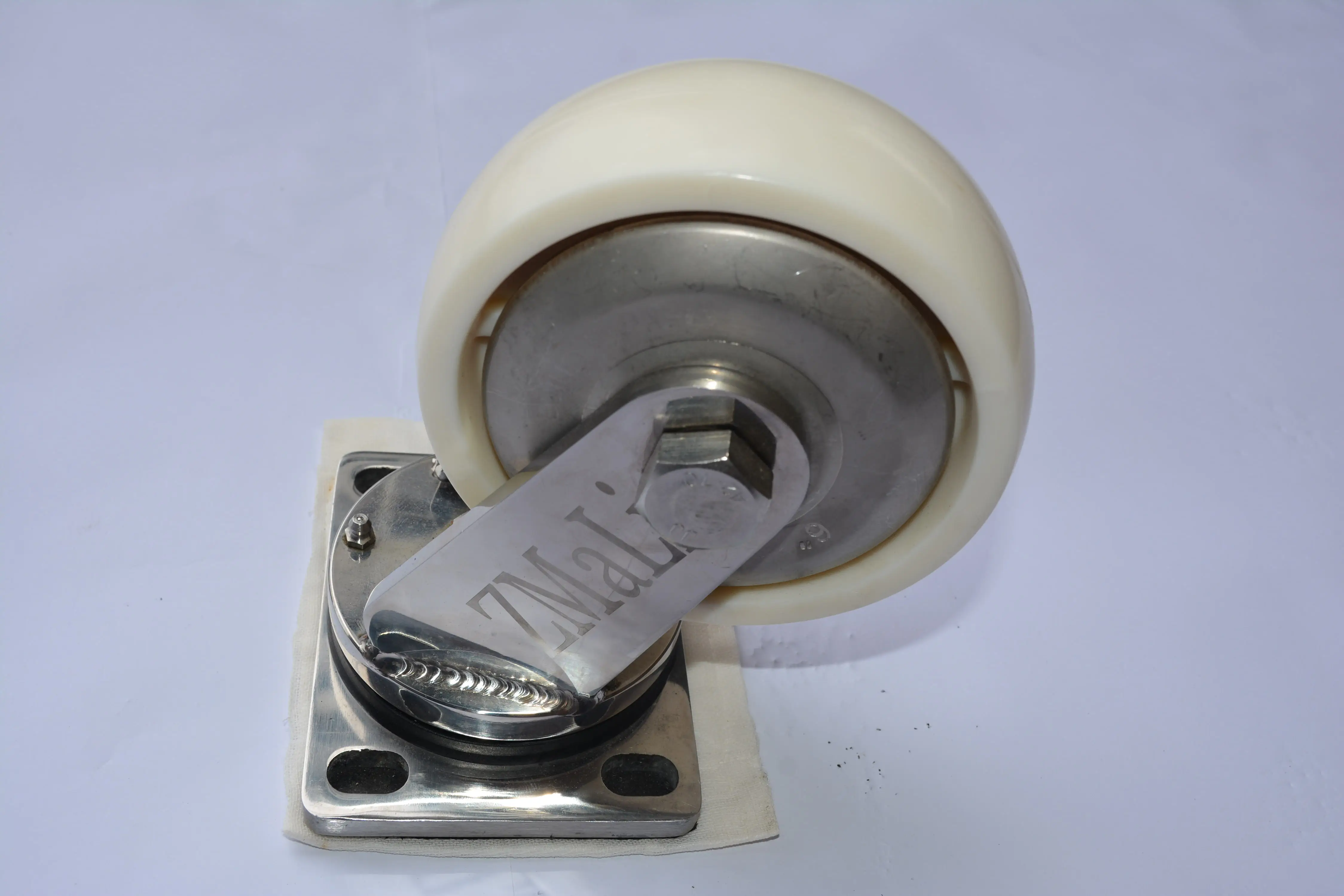 6 inches x 2 inches white plastic small wheels drawer wheels with 360-degree rotating top plate