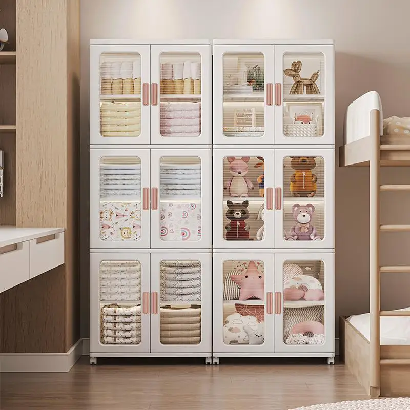 rmier Multifunction High Capacity Plastic Wardrobe Cabinet Folding Storage Box Cupboard Baby Wardrobe Children Cabinet