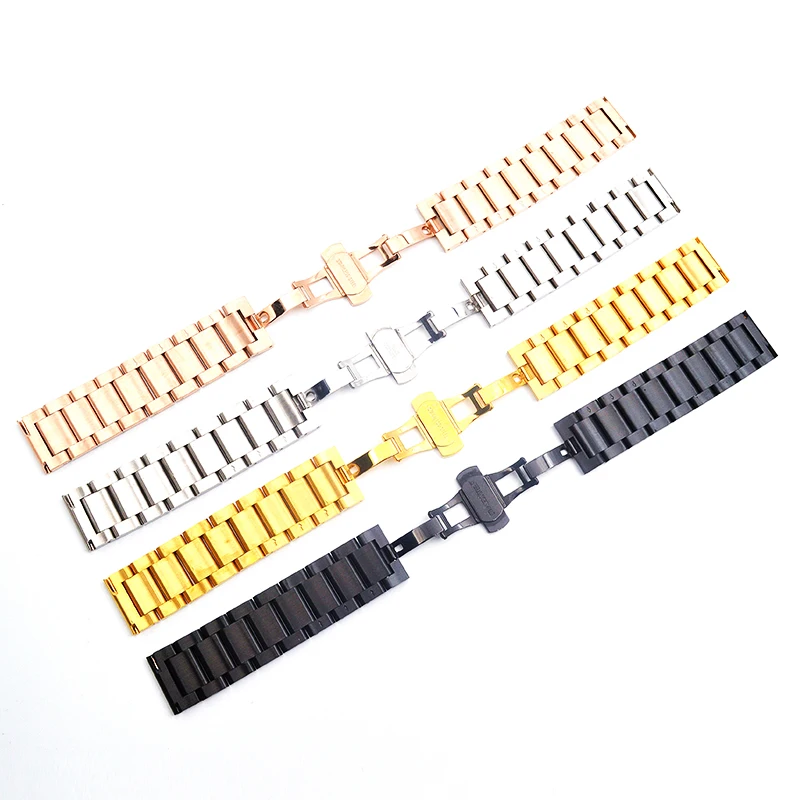 Hot product premium all brushed surface stainless steel quick release watch bracelet for smart watch band