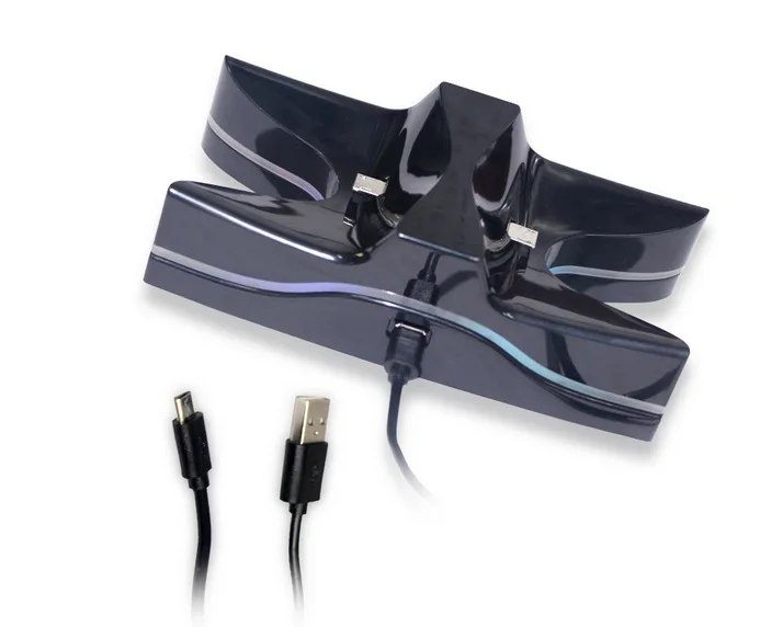 KJH colorful dual charger stand for ps4 controller stan controlling charger ps4 slim handle ps4 joypad charger