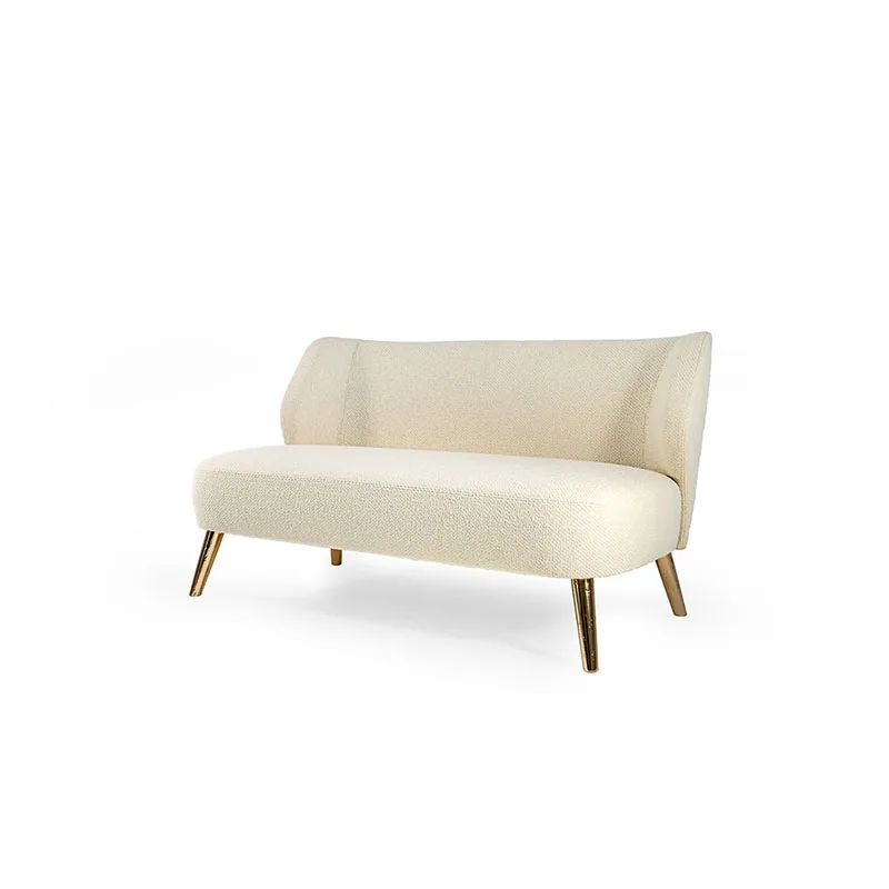 Modern Luxury Cream Fabric Sofa Set Single Double Three-Seater Simple Backrest Ottoman Home Hotel Living Room Designed Hall Use