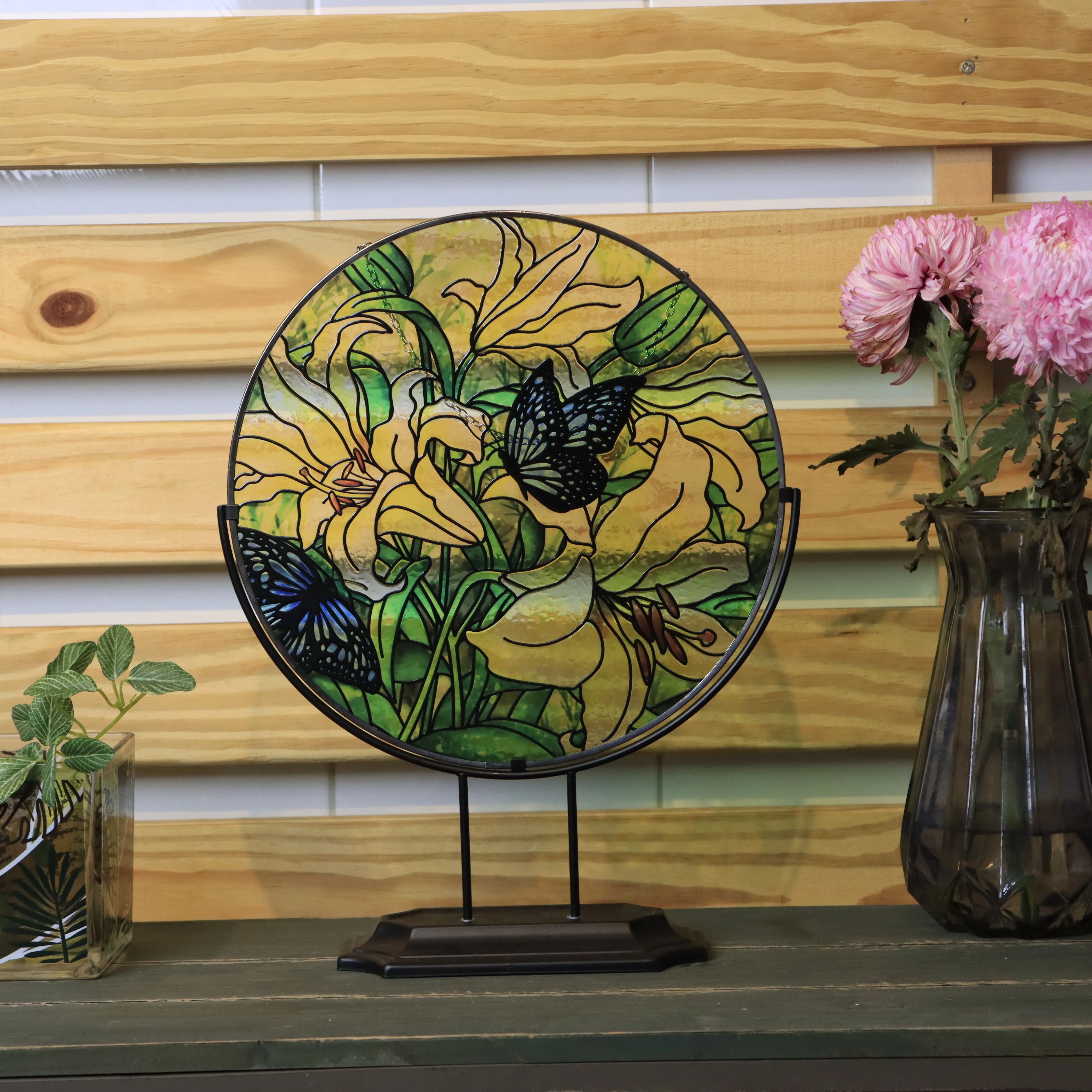 Vibrant 12-Inch Glass Art - Stunning Transparency, Dynamic 3D Effects, custom suncatcher Light Play suncatcher supplies