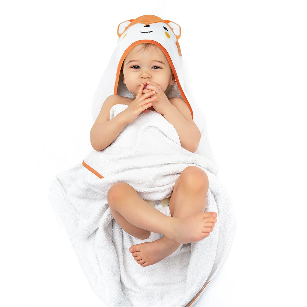 Best seller personalized hooded cheap baby hooded bath towel blanks fabric towel for baby hooded