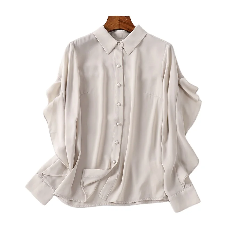 Sweet Long Sleeve Chiffon Blouse Tops For Women