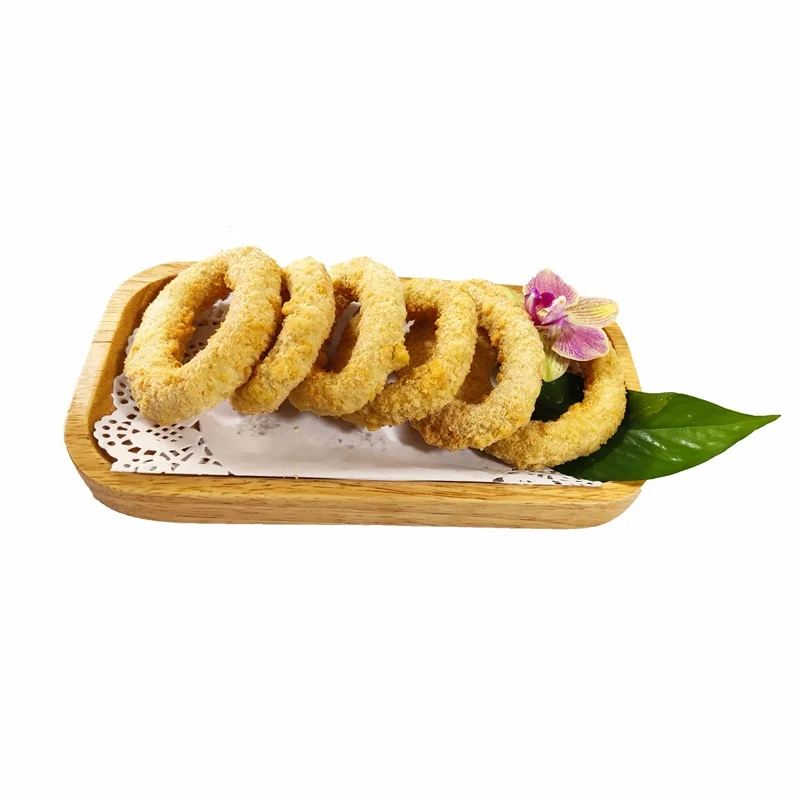 
Frozen seafood blanched squid rings breaded calamary flower ring squid key ring in Japan 