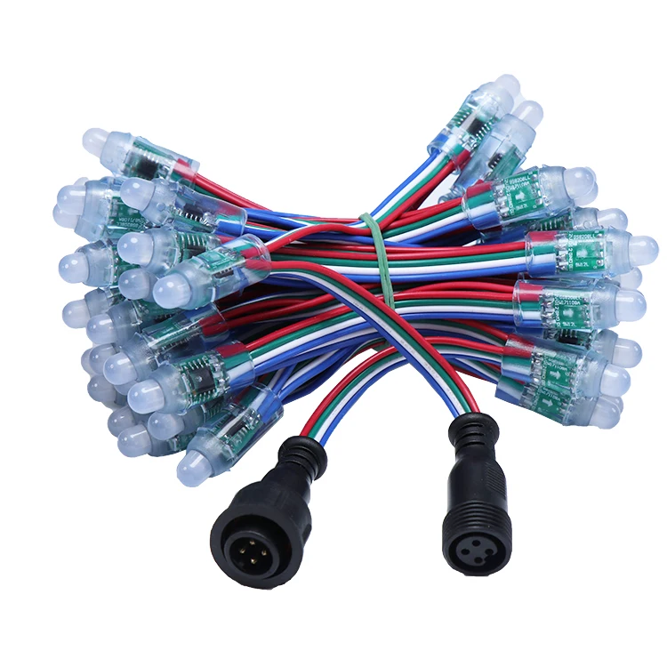 
Tri-Color WS2811 Diameter 12MM RGB LED Pixel Module Light 