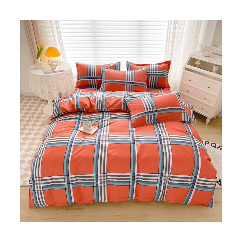Polyester bedding set bed queen size bed sheets set bedroom bed linen