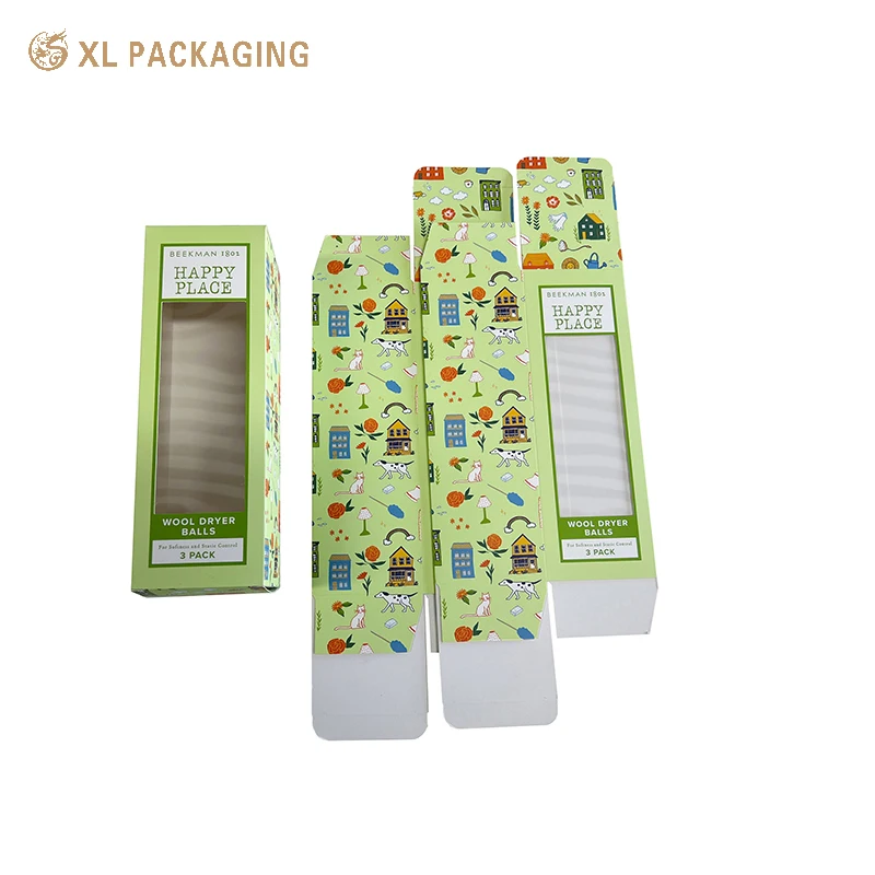 Custom Machine Made Soft Paper Material Clear Window Folding Tuck Top Paper Box Card Box Carton