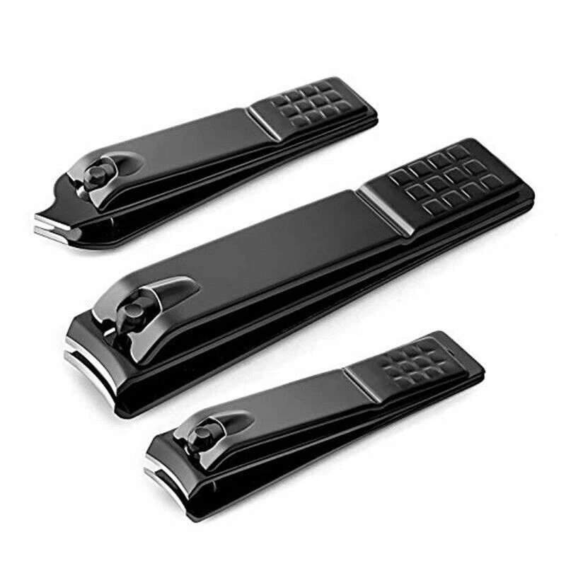 Black Nail Clippers Stainless Steel Nail Cutter Clippers Manicure Beauty Tool Nail Cutter Pedicure Finger Toe Scissors