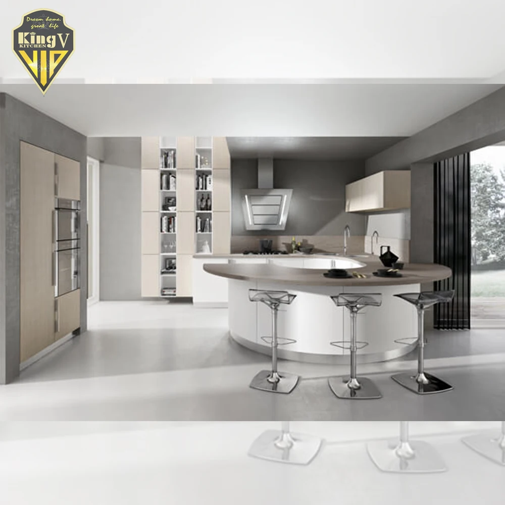 KINGV Gray modern style waterproof kitchen, high-end customization, free quotation, welcome to consult