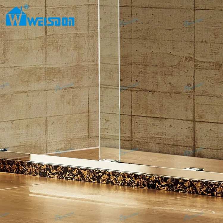 Factory Direct Stainless Steel Framed Corner Double Sliding Tempered Glass Bathroom Shower Door