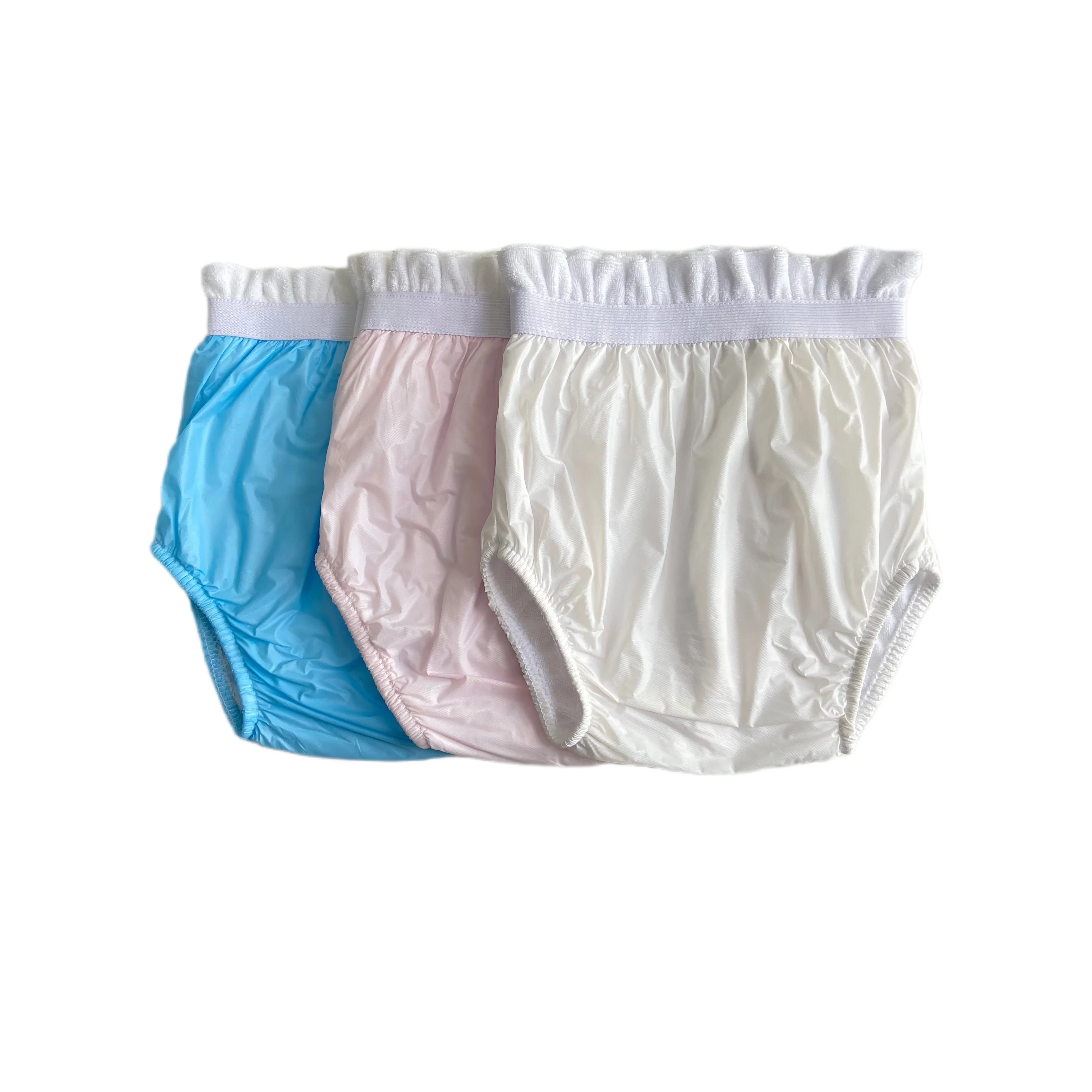 high waist 2 layers looped fabric potty training pants baby diapers