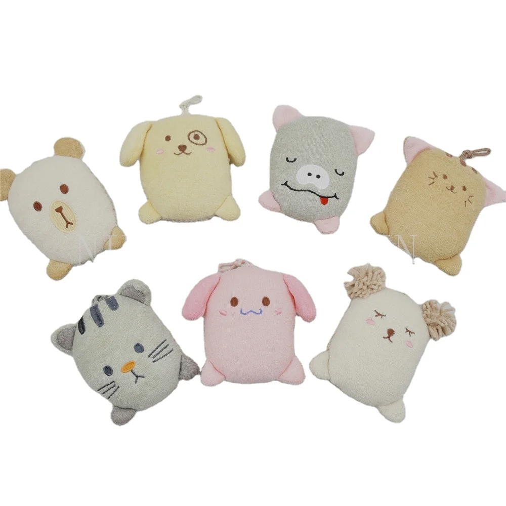 Детская игрушка душ кролик медведь Кот мультфильм Животные губка для ванной Очищающая губка
