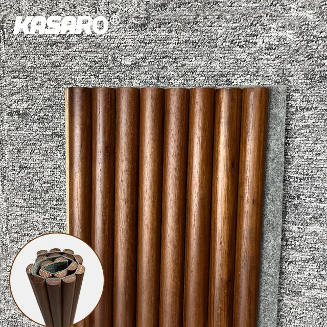 KASARO Modern style exterior decorative mdf flexible solid wood panels for wall and ceiling