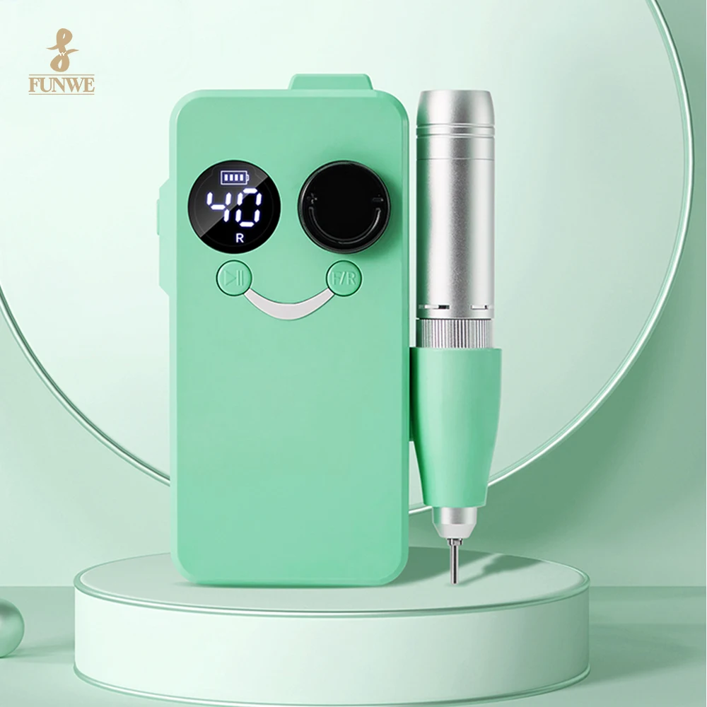 Electric Nail File Drill Rechargeable Nail Drill Bits Set Strong Power Professional Portable Brushless Nail Drill Machine