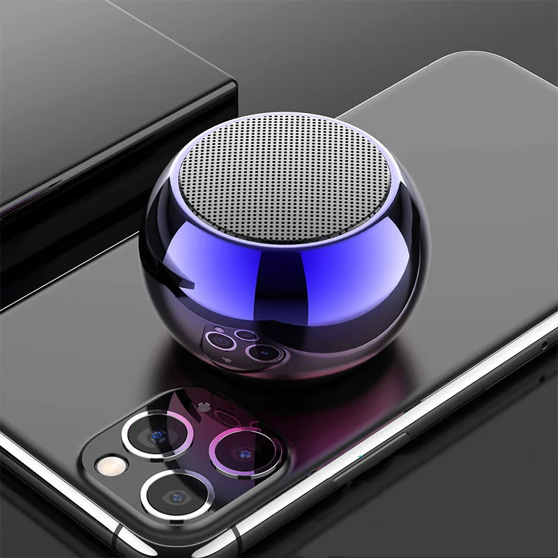 Цветная Bluetooth Колонка M3 круглая маленькая стальная пушка BT5.0 Hifi Бумбокс портативные уличные колонки