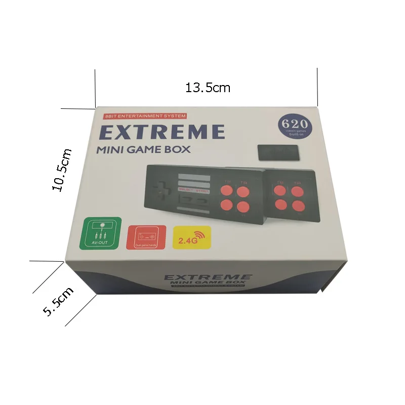 retro tv game Console video U box for NES in 620 games FC AV extreme mini box 2.4G wireless controller