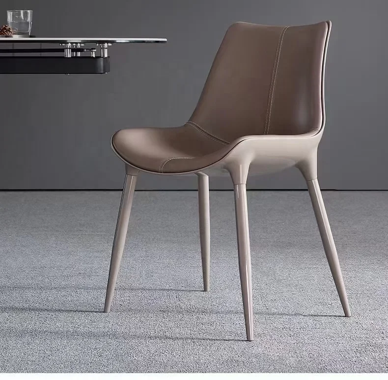 Direct Selling classic genuine leather chairs dining room furniture nordic style leather chair for events