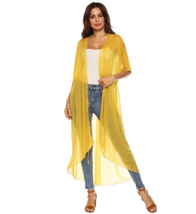 Sexy Ladies Women Bikini Cover up Beach Dress Swimwear Chiffon Beachwear Bathing Suit Summer Holiday Kimono Cardigan