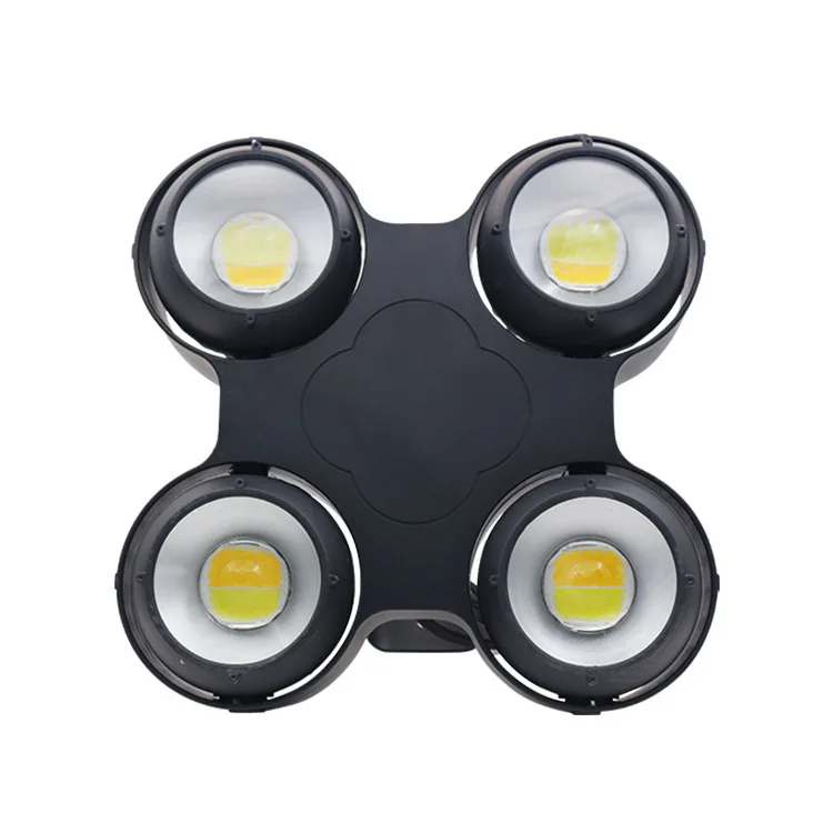 Led outdoor waterproof 4*100w dual color temperature cob light for stage wedding audience Blinders effect light