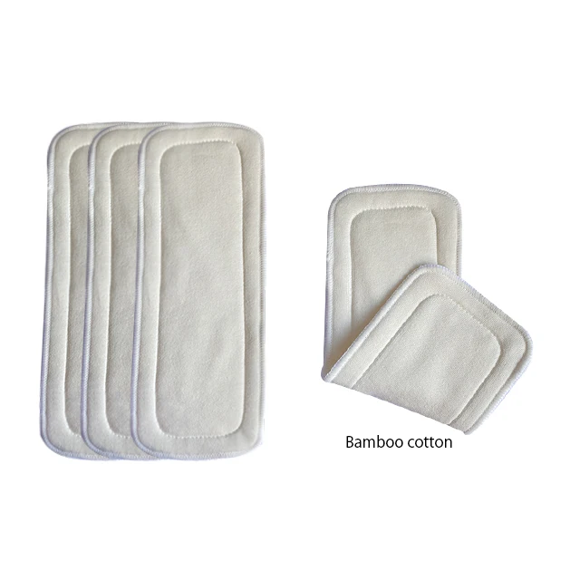 4 Layers bamboo cotton Diaper Nappies Insert Cloth Diaper Insert Washable Diaper Insert for Baby