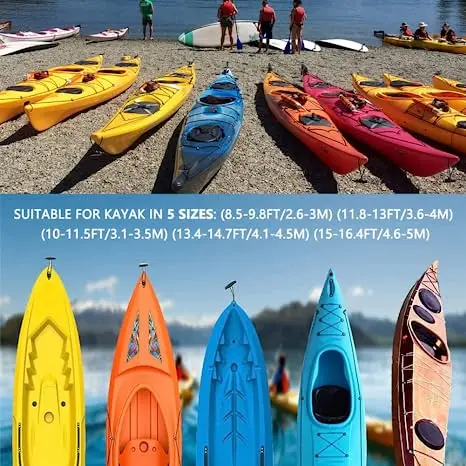 420D Kayak Cover Heavy Duty Waterproof UV Resistant Kayak Covers Boat Covers for Outdoor Storage