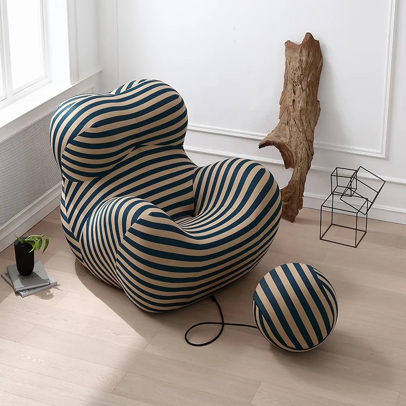 Italia Luxury Armchairs with Ottoman Living Room Lounge Chairs  La Mamma Armchair